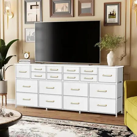 VASICAR 74.8 Inch Wide TV Stand for Living Room